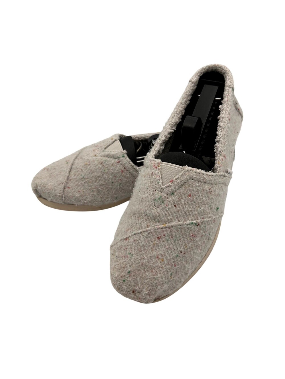 TOMS Alpargata Women's 7.5 Gray Speckled Repreve Slip On Loafer Wool Soft